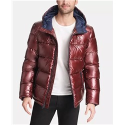 Tommy Hilfiger Men's Pearlized Performance Hooded Puffer Coat