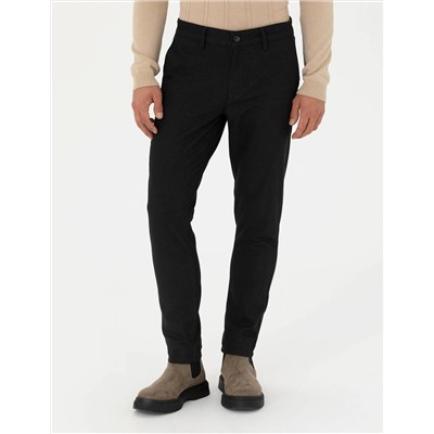 Antrasit Slim Fit Kanvas Pantolon