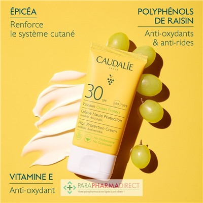 Caudalie Vinosun Protect - SPF30 - Crème Solaire Haute Protection 50ml