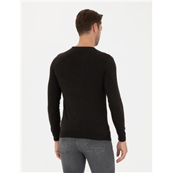Kahverengi Slim Fit Kazak