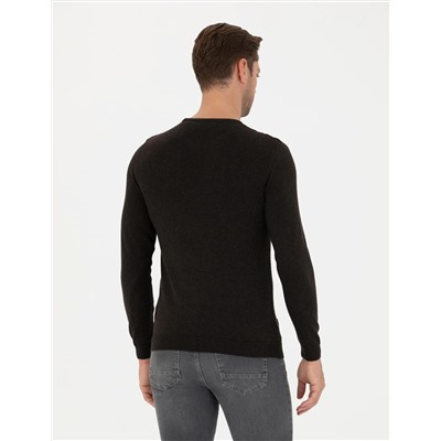 Kahverengi Slim Fit Kazak