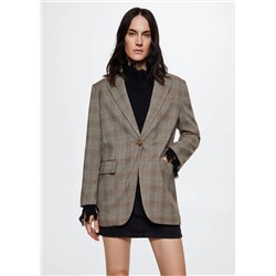 Americana traje cuadros -  Mujer | MANGO OUTLET Melilla