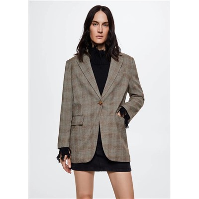 Americana traje cuadros -  Mujer | MANGO OUTLET Melilla