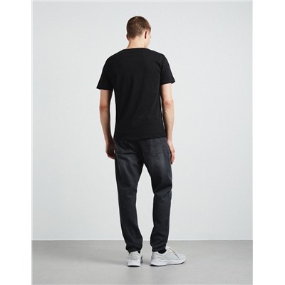 Cropped Fit Jeans, Men, Black