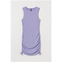Geripptes Jerseykleid