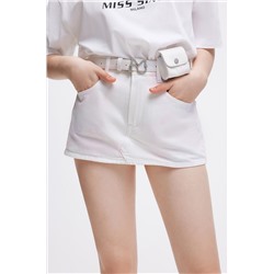 Short vaquero Blanco
