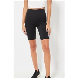 Leggings ciclista de compresión cintura alta - Negro