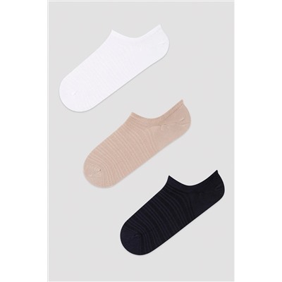 Penti, 3 Çift Microfiber Spor Sneaker Çorap