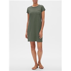 Pocket Short Sleeve Shirtdress