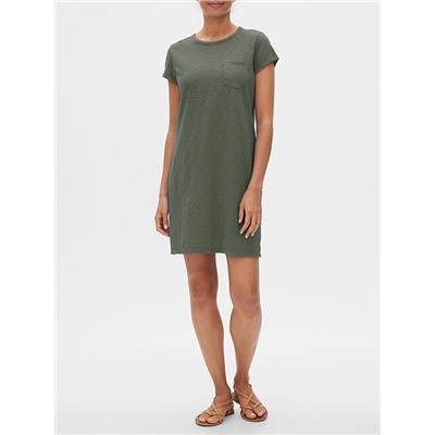 Pocket Short Sleeve Shirtdress