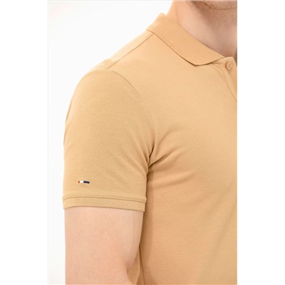 Erkek Camel Basic Polo Yaka Tişört