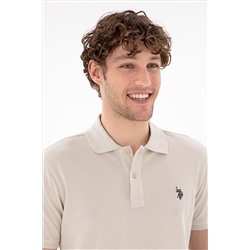 Erkek Slim Fit Polo Yaka Taş Basic Tişört
