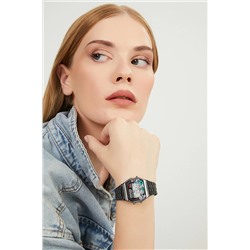 Aqua Di Polo 1987 Unisex Siyah Retro Çiçek Desenli Dijital Kol Saati Apwa064101 APWA0641