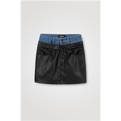 Minifalda slim doble cintura