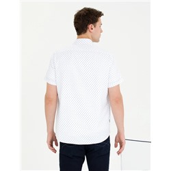 Açık Lacivert Slim Fit Kısa Kollu Gömlek