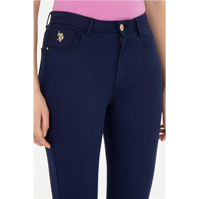 Kadın Lacivert Toothpick Fit Kanvas Pantolon