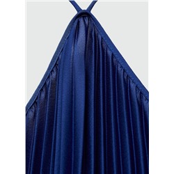 Vestido plisado cuello halter