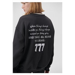 Mavi Bisiklet Yaka Gri Sweatshirt 1S10014-70087