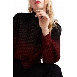Blusa loose paisley y lúrex