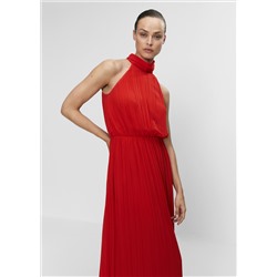 Vestido plisado cuello halter