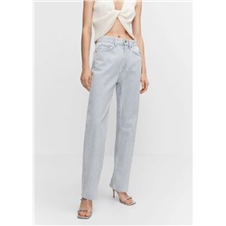 Jeans rectos rayas -  Mujer | MANGO OUTLET España