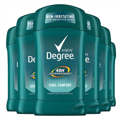 Degree Men Antiperspirant Deodorant Stick Cool Comfort 48 Hour Protection Non Irritating 2.7 oz