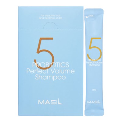 MASIL 5 PROBIOTICS PERFECT VOLUME SHAMPOO Шампунь для увеличения объема волос с пробиотиками 8мл*20