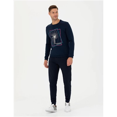 Lacivert Regular Fit Sweatshirt