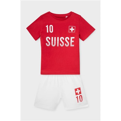 Shorty-Pyjama - Bio-Baumwolle - 2 teilig