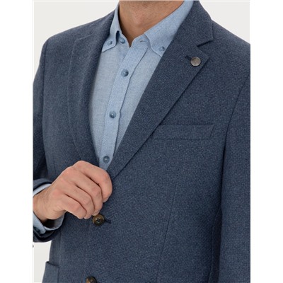 Koyu Mavi Slim Fit Ceket
