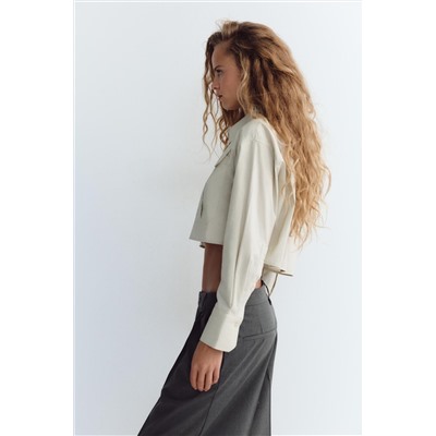 CROPPED POPLIN SHIRT