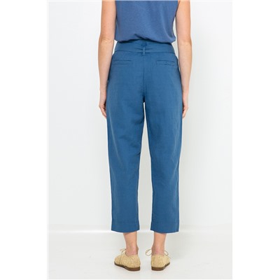 Pantalón pirata de lino Azul