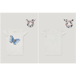Set - Kurzarmshirt und Scrunchie - 2 teilig