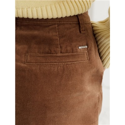 Юбка из эластичного микро-вельвета