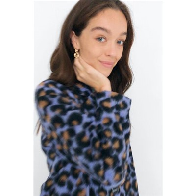 Abrigo recto animal print