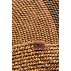 Alsace Yuvarlak Kilim - Naturel/Siyah - 120 cm