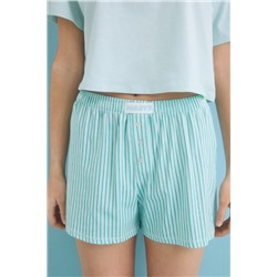 Pijama corto 100% algodón verde