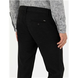 Siyah Slim Fit Kanvas Pantolon