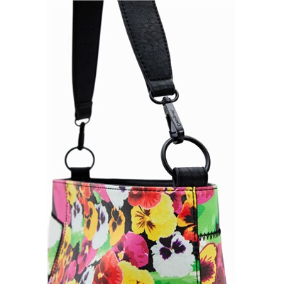 Bolso saco grande patch floral