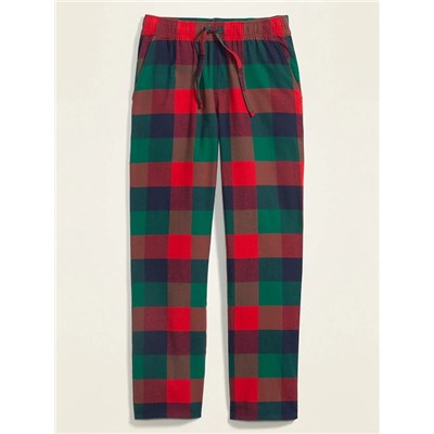 Plaid Flannel Pajama Pants for Men