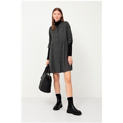 Vestido camisero Gris oscuro