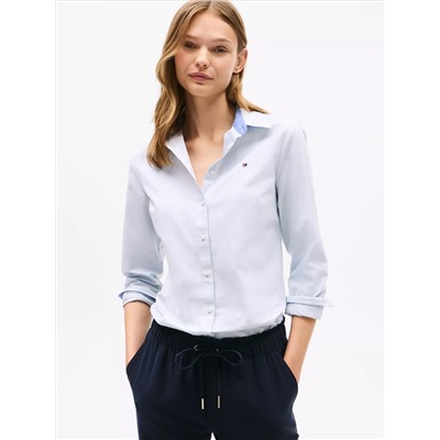 Regular Fit Solid Stretch Oxford Shirt