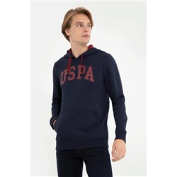 Erkek Lacivert Kapüşonlu Basic Sweatshirt