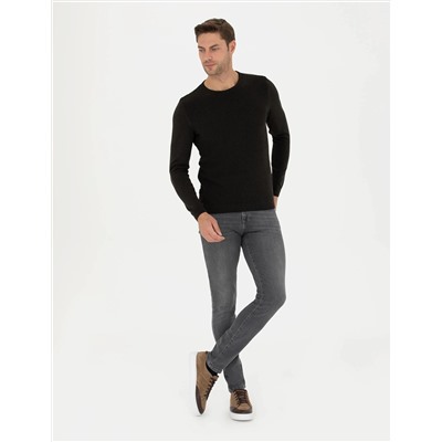 Kahverengi Slim Fit Kazak