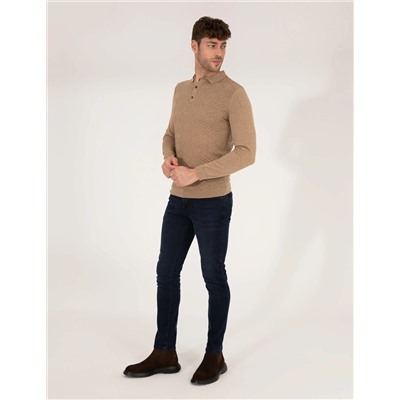 Kahverengi Slim Fit Kazak