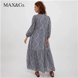 Ma*x&C*O   ❤️  экспорт в Россию 🇷🇺 кстати цена на Lamoda  25 000 - 35 000 😁 платье длинной maxi; тонкое и легкое! Круглый V- образный вырез с завязками для регулирования размера выреза✅  начало продаж 22.04 в 10:00