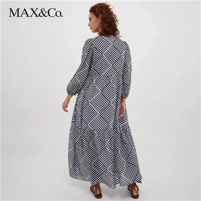 Ma*x&C*O   ❤️  экспорт в Россию 🇷🇺 кстати цена на Lamoda  25 000 - 35 000 😁 платье длинной maxi; тонкое и легкое! Круглый V- образный вырез с завязками для регулирования размера выреза✅  начало продаж 22.04 в 10:00