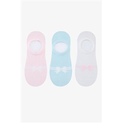 Penti, Softy Bowtie 3lü Mavi Pembe Sneaker Çorap