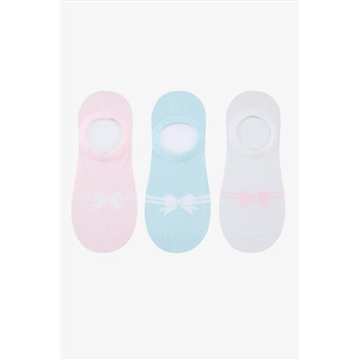 Penti, Softy Bowtie 3lü Mavi Pembe Sneaker Çorap