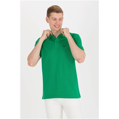 Erkek Yeşil Basic Polo Yaka Tişört